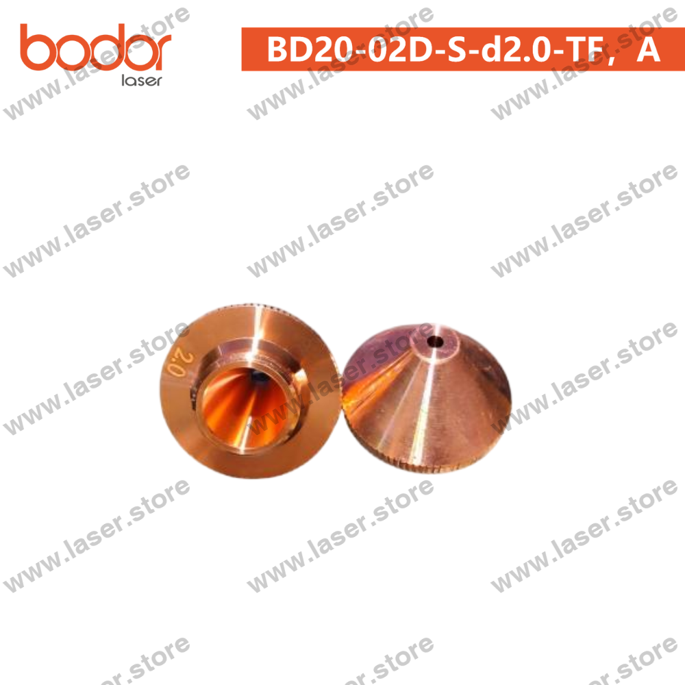 Bodor Original 20mm Round Tube-Cutting Nozzle（10pcs） - BD20-02D-S-d2.0-TF，A