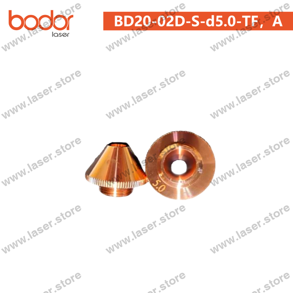 Bodor Original 20mm Round Tube-Cutting Nozzle（10pcs） - BD20-02D-S-d5.0-TF，A
