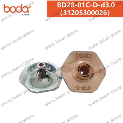 Bodor Original 28mm Hexagonal Plate Cutting Standard Laser Nozzles 31205300026（BD28-01C-D-d3.0）