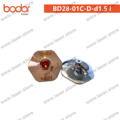 Bodor Original 28mm Hexagonal Plate Cutting Standard Laser Nozzles（10pcs） - BD28-01C-D-d1.5 I