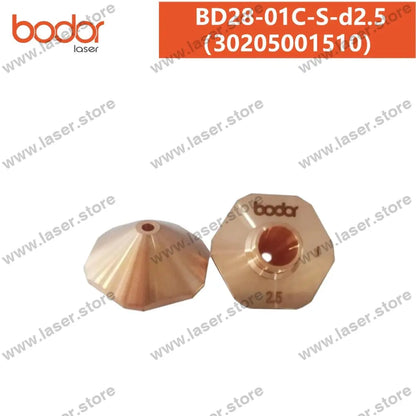 Bodor Original 28mm Hexagonal Plate Cutting Standard Laser Nozzles 30205001510（BD28-01C-S-d2.5）