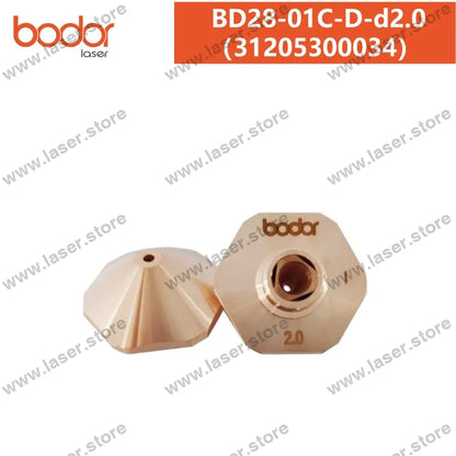 Bodor Original 28mm Hexagonal Plate Cutting Standard Laser Nozzles 31205300034（BD28-01C-D-d2.0）