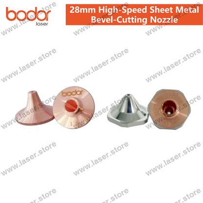 Bodor Original 28mm High-Speed Sheet Metal Bevel-Cutting Nozzle（10pcs）