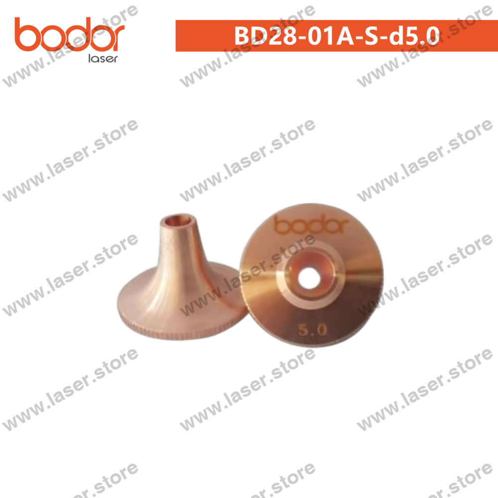 Bodor Original 28mm High-Speed Sheet Metal Bevel-Cutting Nozzle（10pcs） - BD28-01A-S-d5.0