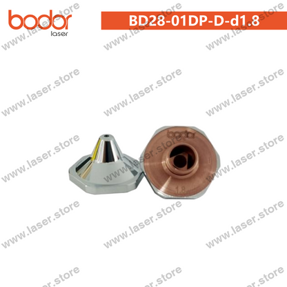 Bodor Original 28mm High-Speed Sheet Metal Bevel-Cutting Nozzle（10pcs） - BD28-01DP-D-d1.8