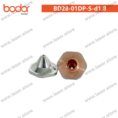 Bodor Original 28mm High-Speed Sheet Metal Bevel-Cutting Nozzle（10pcs） - BD28-01DP-S-d1.8