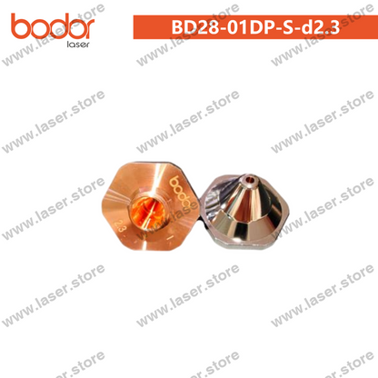 Bodor Original 28mm High-Speed Sheet Metal Bevel-Cutting Nozzle（10pcs） - BD28-01DP-S-d2.3
