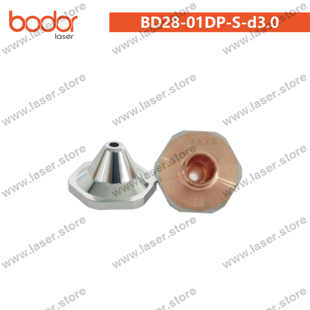 Bodor Original 28mm High-Speed Sheet Metal Bevel-Cutting Nozzle（10pcs） - BD28-01DP-S-d3.0