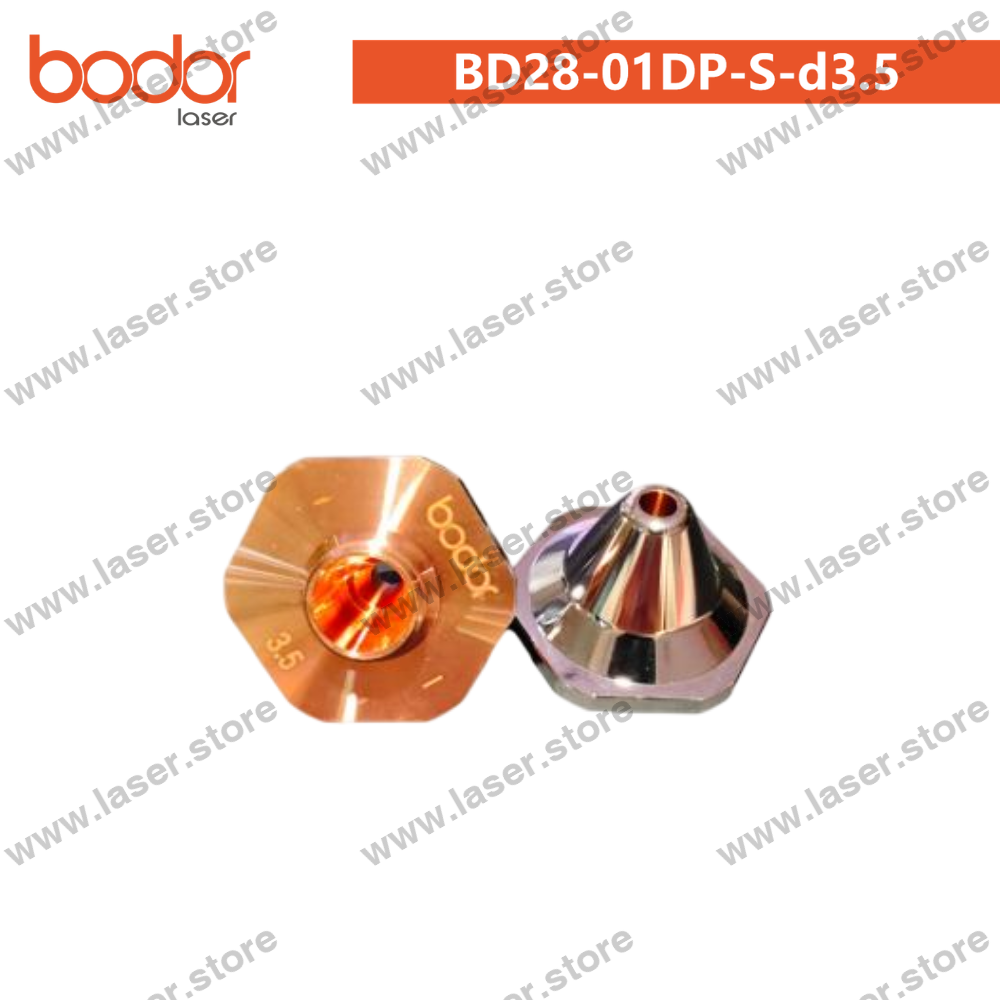 Bodor Original 28mm High-Speed Sheet Metal Bevel-Cutting Nozzle（10pcs） - BD28-01DP-S-d3.5