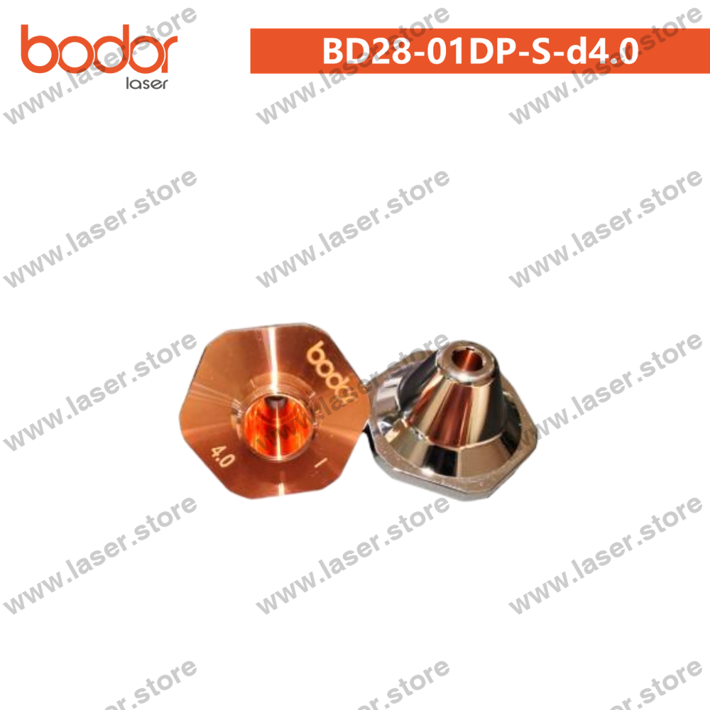 Bodor Original 28mm High-Speed Sheet Metal Bevel-Cutting Nozzle（10pcs） - BD28-01DP-S-d4.0