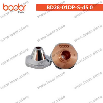 Bodor Original 28mm High-Speed Sheet Metal Bevel-Cutting Nozzle（10pcs） - BD28-01DP-S-d5.0