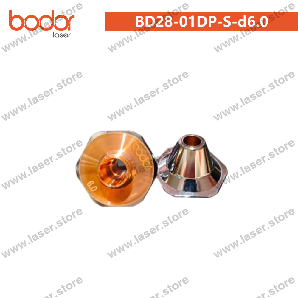 Bodor Original 28mm High-Speed Sheet Metal Bevel-Cutting Nozzle（10pcs） - BD28-01DP-S-d6.0