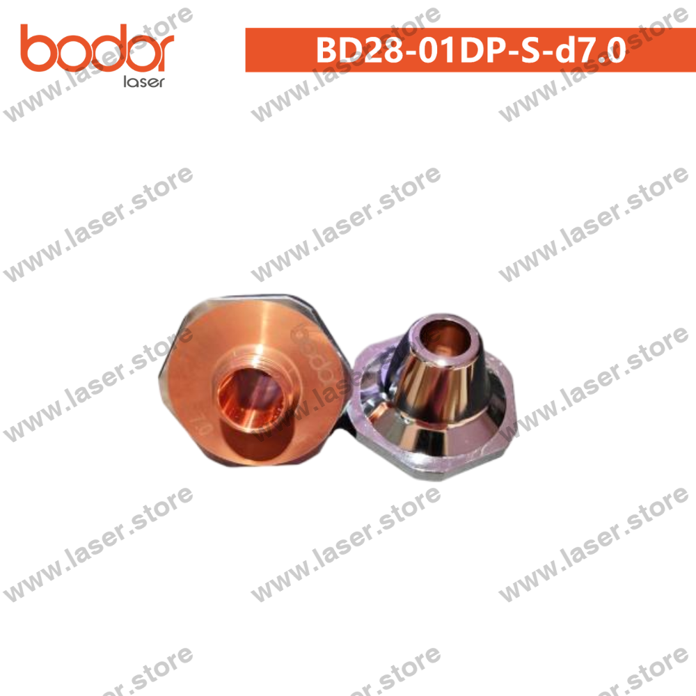 Bodor Original 28mm High-Speed Sheet Metal Bevel-Cutting Nozzle（10pcs） - BD28-01DP-S-d7.0