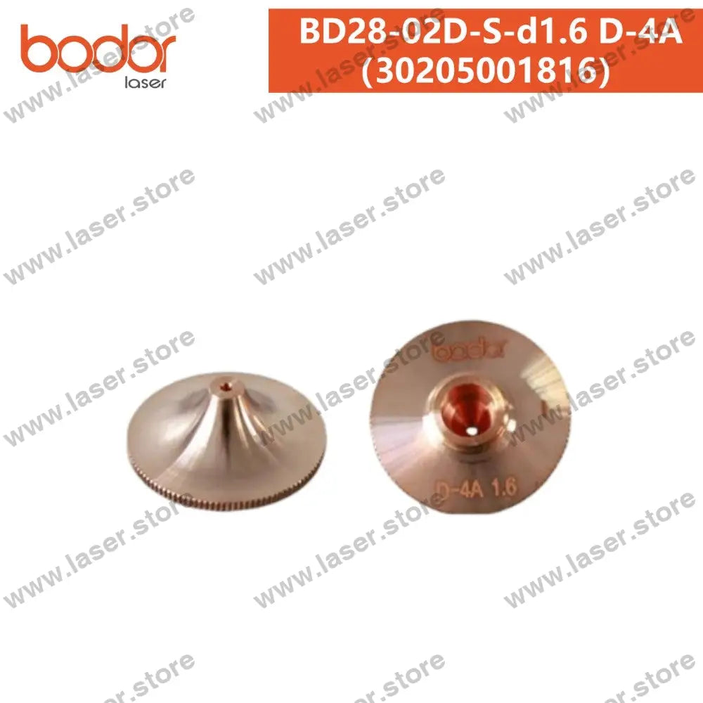 Bodor Original 28mm Round Plate-cutting Nozzle（10pcs） 30205001816（BD28-02D-S-d1.6 D-4A）