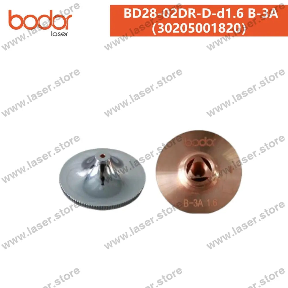 Bodor Original 28mm Round Plate-cutting Nozzle（10pcs） 30205001820（BD28-02DR-D-d1.6 B-3A）