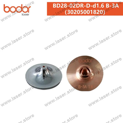 Bodor Original 28mm Round Plate-cutting Nozzle（10pcs） 30205001820（BD28-02DR-D-d1.6 B-3A）