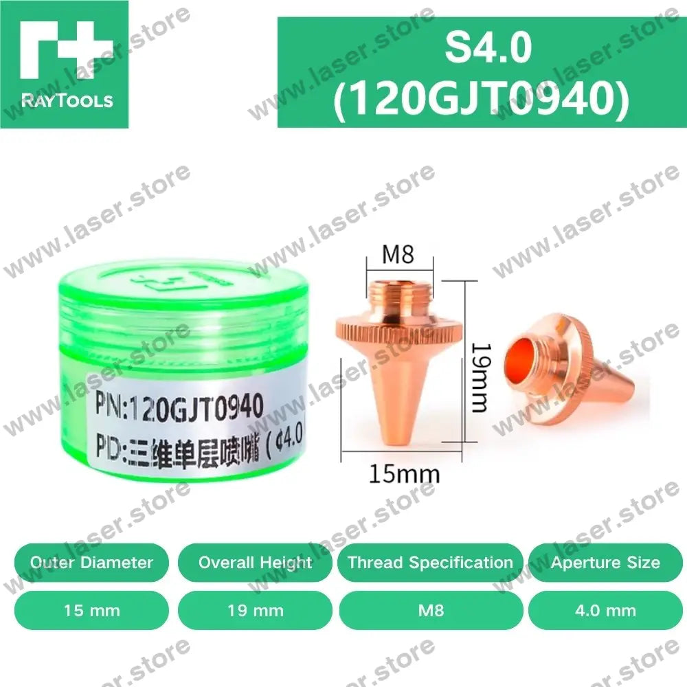 Raytools Original Single/Double Layer 3D Nozzle D15*M8 S4.0