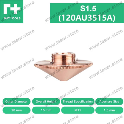 Raytools Original Single Standard Nozzles D28 M11 Single 1.5mm（120AU3515A）